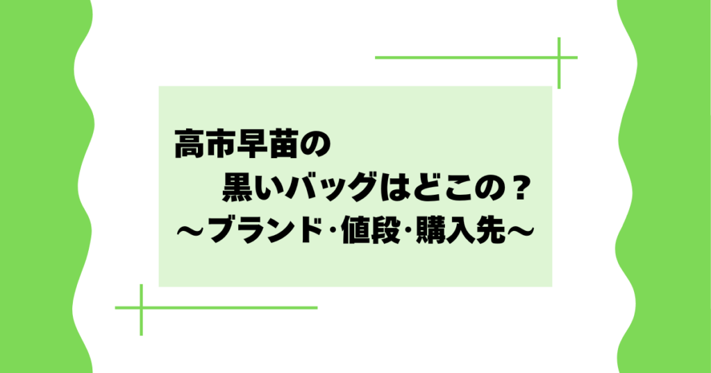高市早苗の黒いバッグはどこの?鞄のブランド・値段・購入先などを紹介